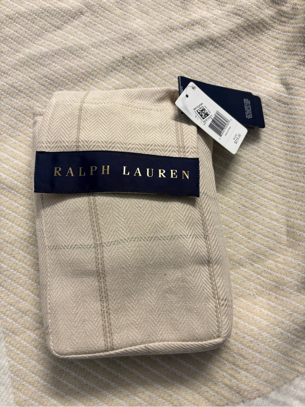 New Ralph Lauren Tyler Windowpane King Sham in 